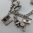 British vintage sterling silver charm bracelet 48g